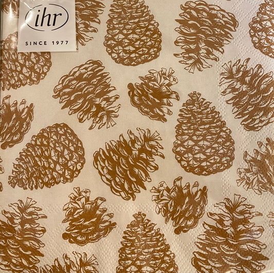 Serviett lunsj Autumn Magic pine linen IHR