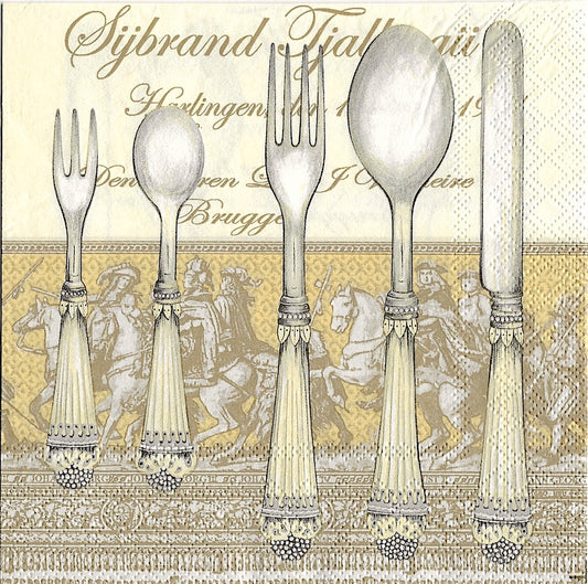 Serviett lunsj bestikk couvert Ambiente