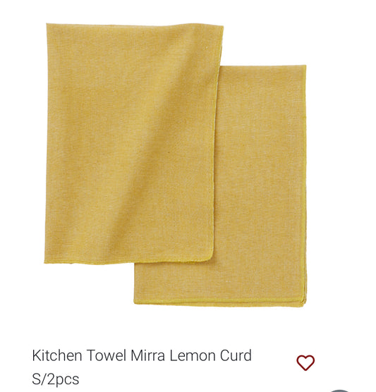 Kjøkkenhåndkle 50% 2 pk oker Bungalow