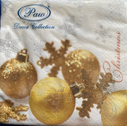 Serviett lunsj julekuler Paw Collection