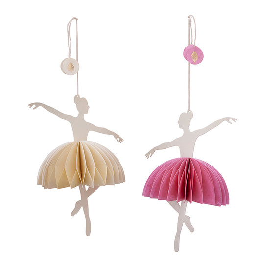 Jul Papir ballerina 2 stk Bungalow