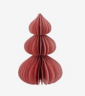 Papir juletre rosa 15 cm old rose Bungalow