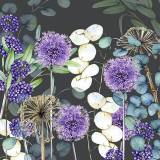 Serviett lunsj allium Lunaria Grey Ambiente