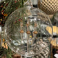 Julekule klar glass med kandelaber 10 cm Shishi