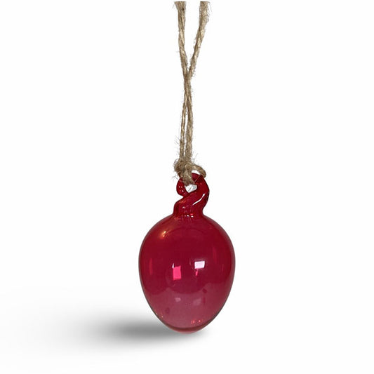Glass egg 3,5 cm rosa Miljøgården