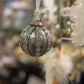Julekule sølv med strass 6 cm