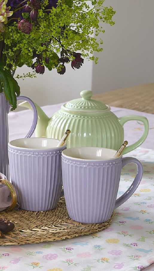 Latte kopp Alice lavender lilla Greengate