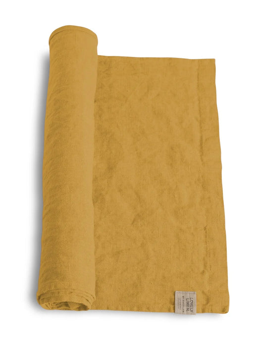 Løper lin oker honning 47X150 Lovely linen
