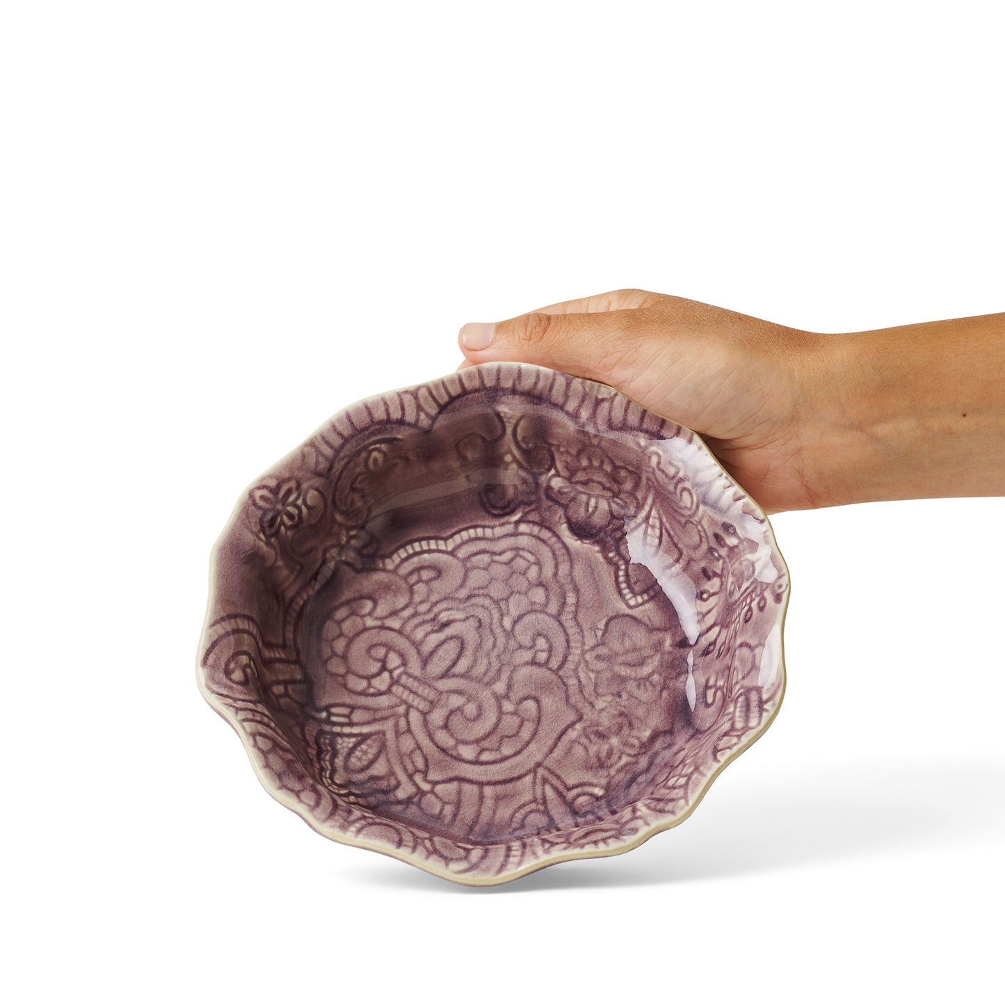 Bolle 17 cm høy kant Lavendel lilla Sthål