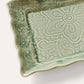 Fat rektangel Tray dish antikk mintgrønn Sthål