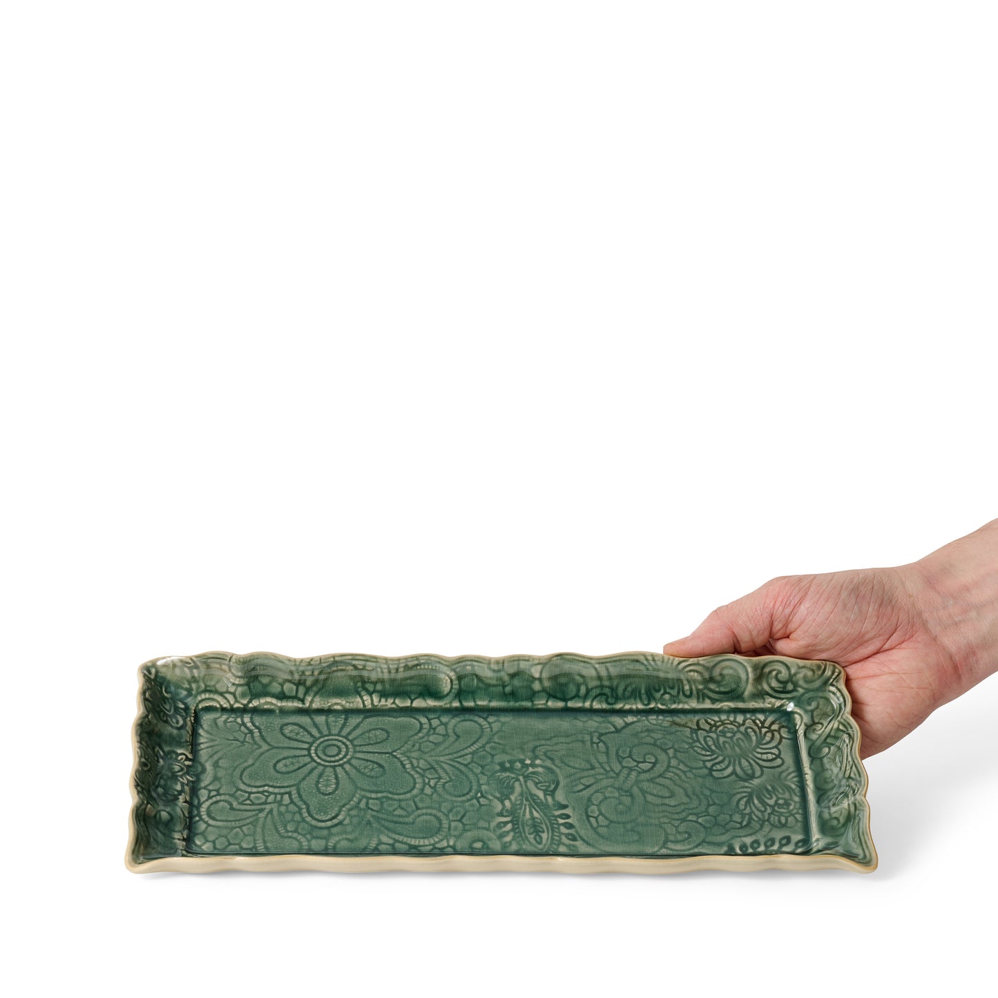 Fat rektangel Tray dish dusk Sthål