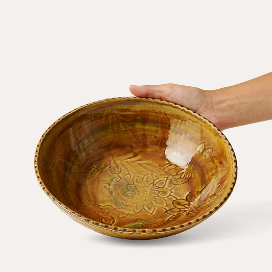 Dyp tallerken 24cm Pineapple ananas gulgrønn Sthål
