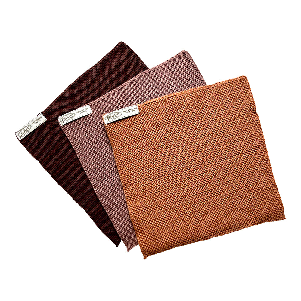 3 pk kluter brun sjokolade kombi Solwang