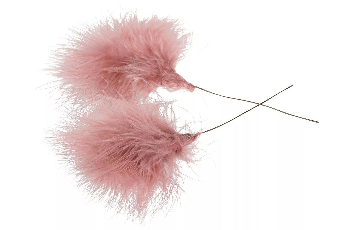 Fjær 12 stk fluffy gammelrosa Alot Design