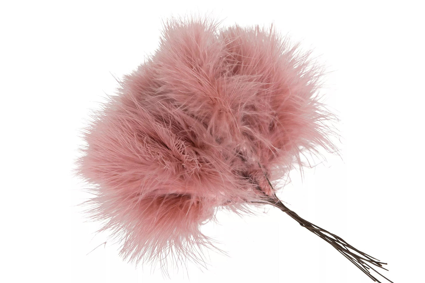 Fjær 12 stk fluffy gammelrosa Alot Design