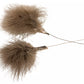 Fjær 12 stk fluffy brun muldvarp Alot Design