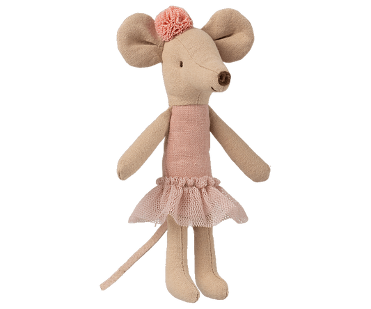 Mus ballerina storesøster rosa Maileg