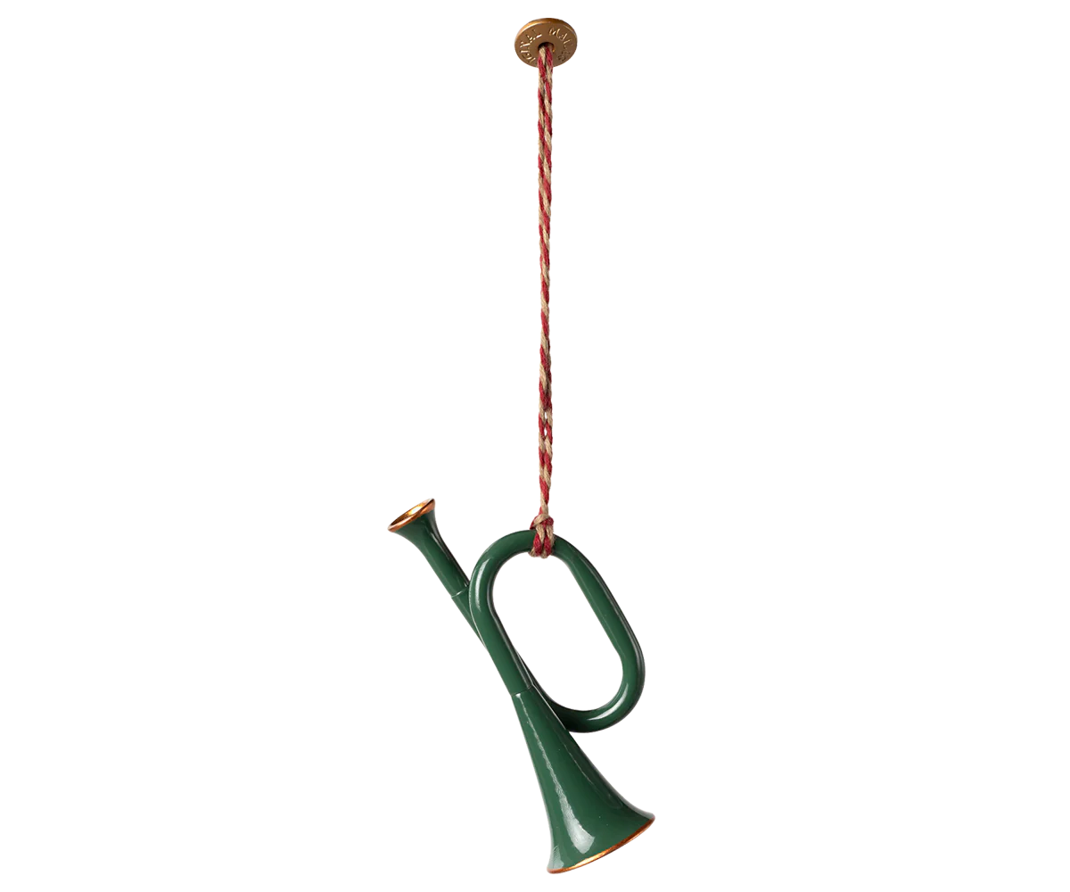Musikkinstrument Trompet metall grønn Maileg