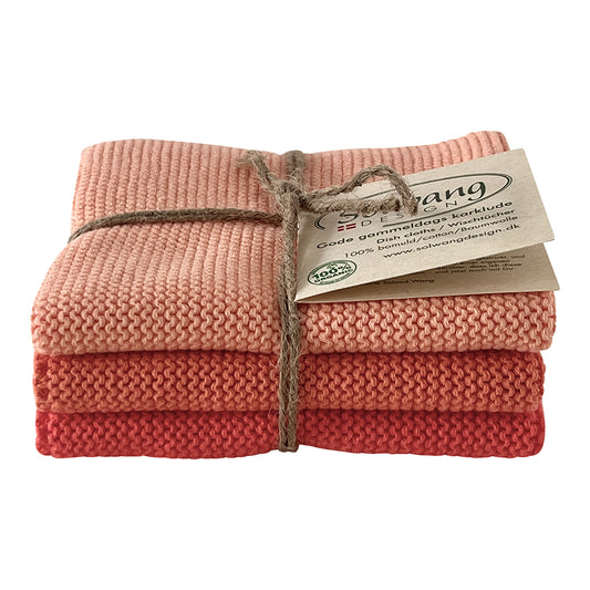 3 pk kluter oransje koral kombi Solwang Design