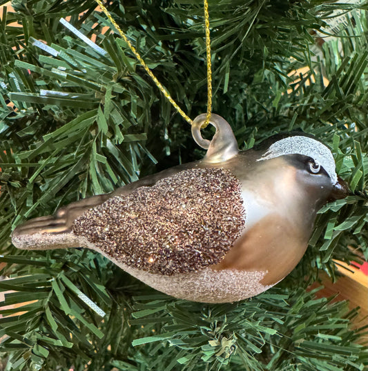 Julekule fugl gull brun The Moshi