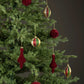 Julekule fløyel vinrød 10 cm Alot Decoration