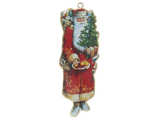 Julepynt metall nisse med frukt metall Ib Laursen
