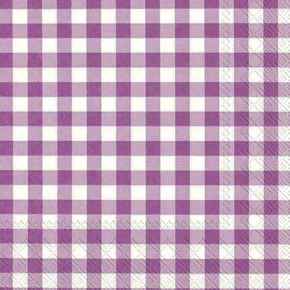 Serviett lunsj ruter Taverna lilac ruter IHR