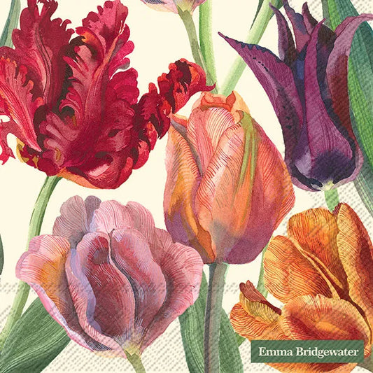 Serviett lunsj Tulips Cream EB IHR