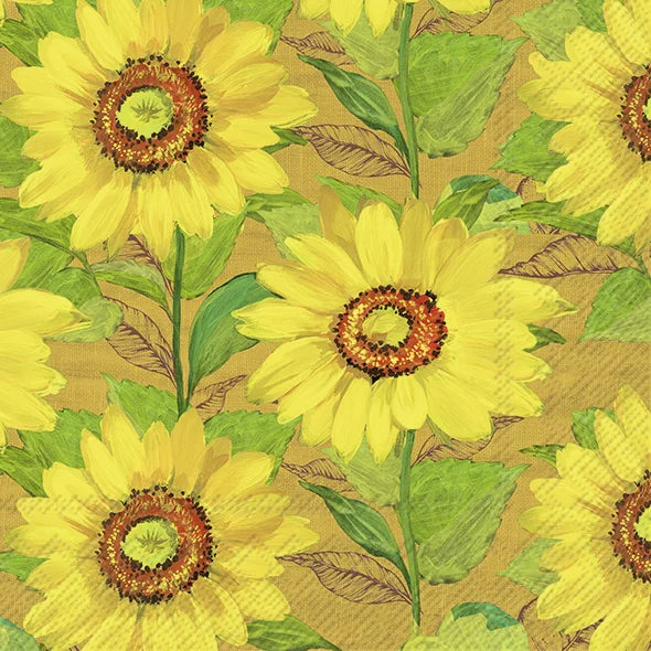 Serviett lunsj solsikker Filiz Ochre IHR