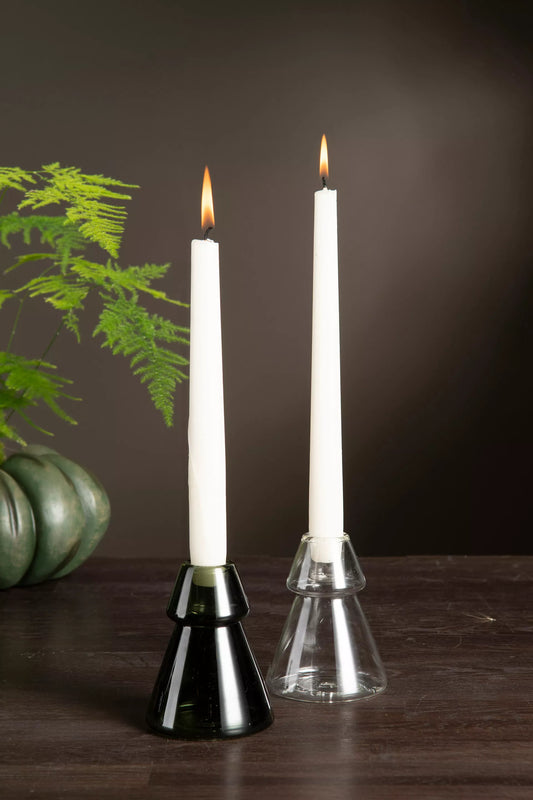 Lysestake glass grønn juletre Alot Design