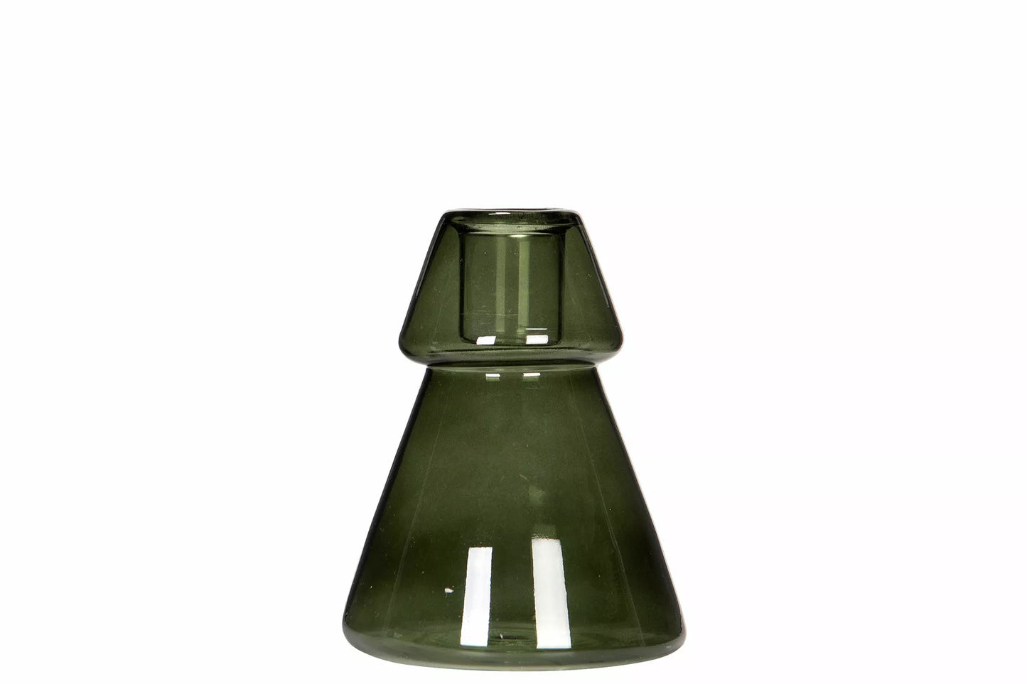 Lysestake glass grønn juletre Alot Design