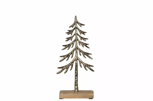 Juletre metall med fot gullfarget  Alot Design