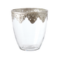 Klar Telys lykt glass metall kant Affari