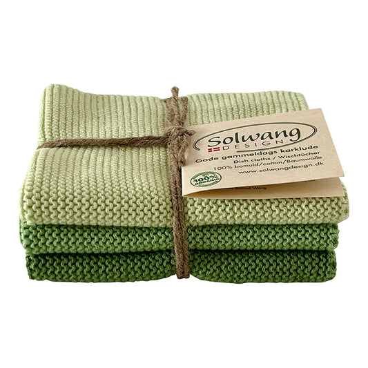 3 pk kluter grønn støv grønn Solwang Design