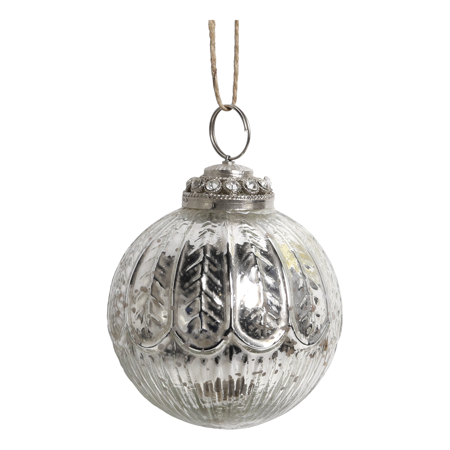 Julekule sølv 6 cm Chic Antique