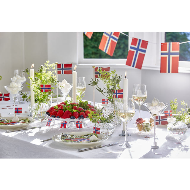 Flagg Girlander Norge med 7 flagg