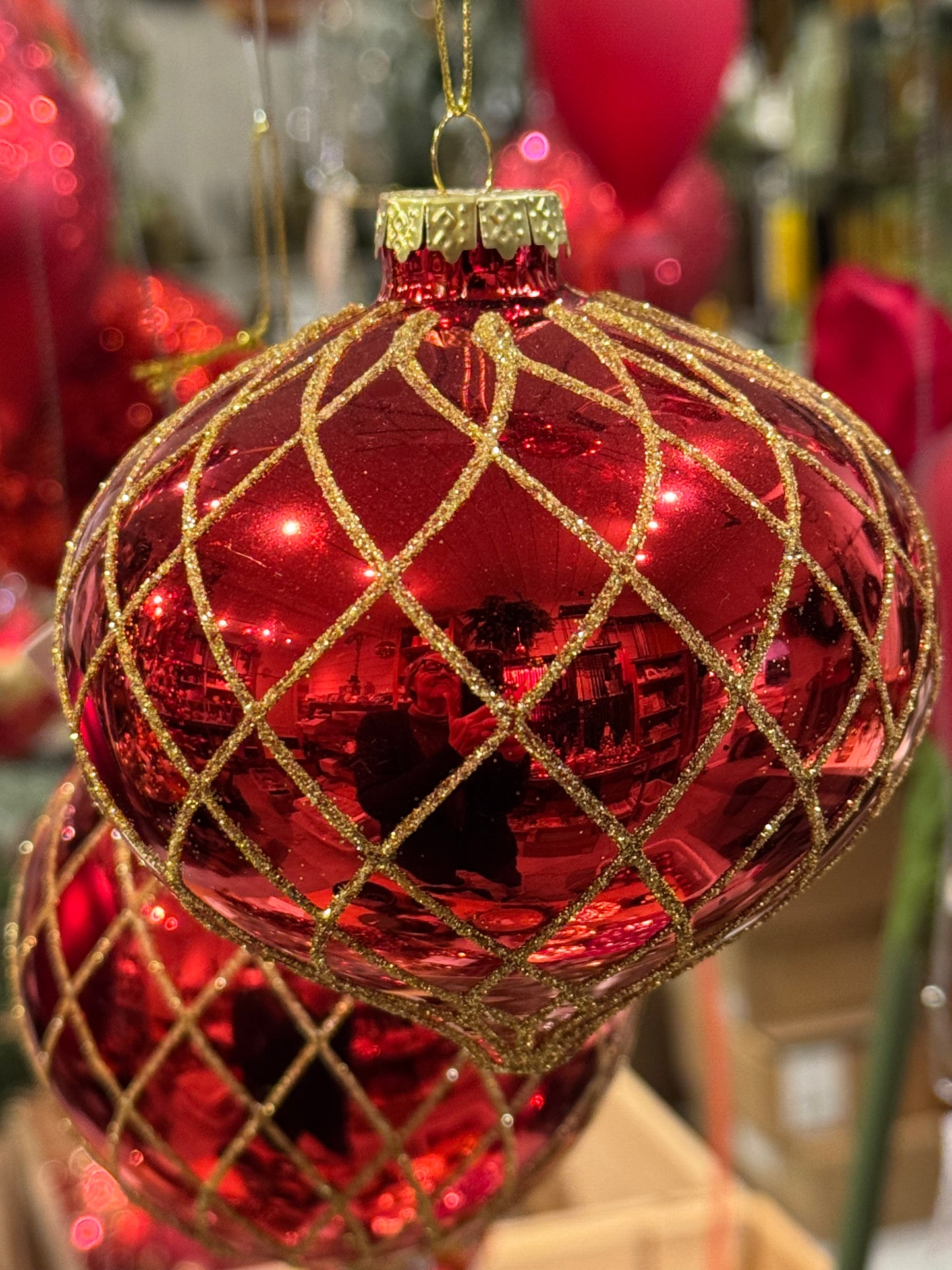Julekule rød 10 cm Goodwill