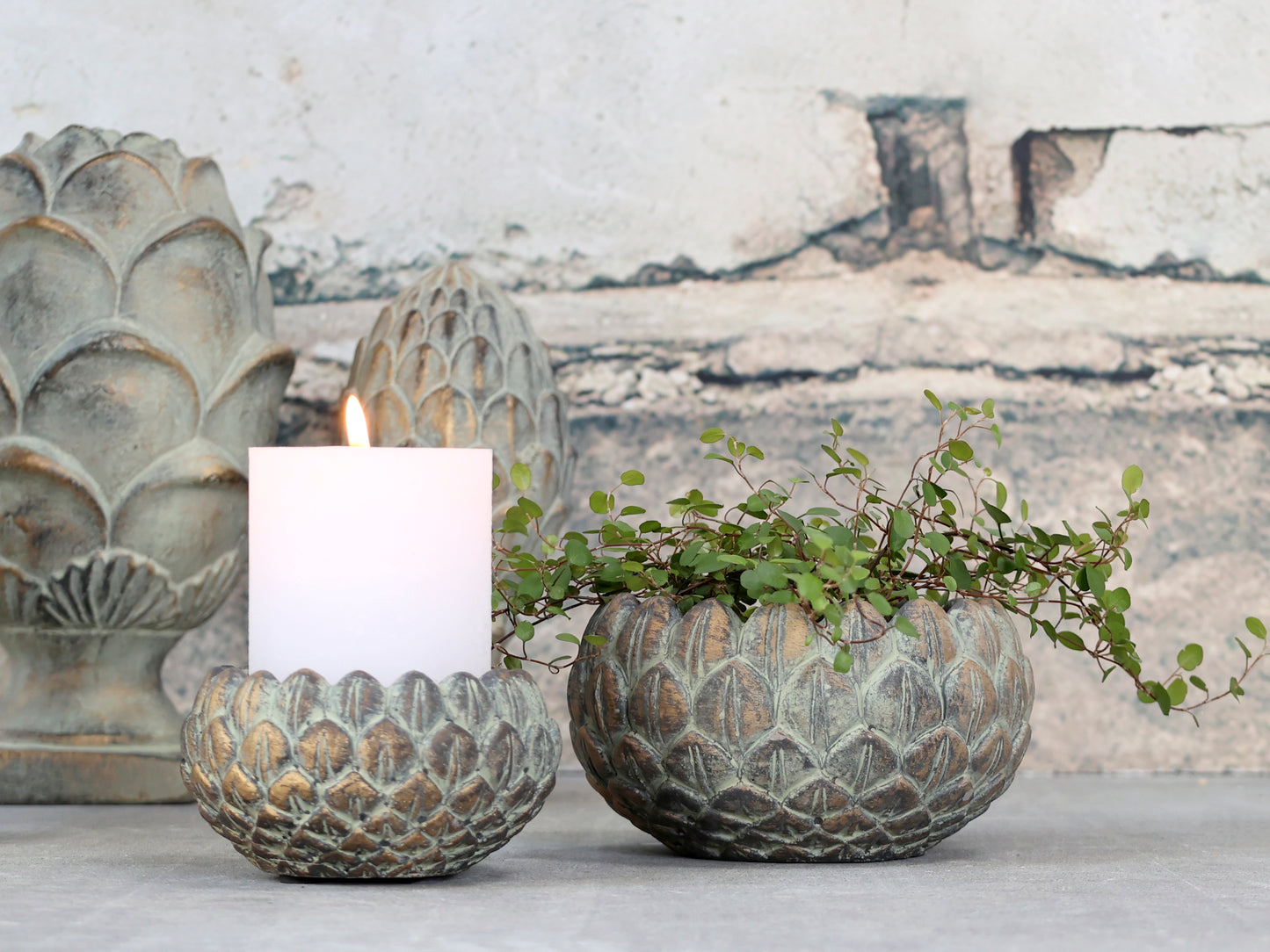 Lysholder potte stor Noyon Chic Antique