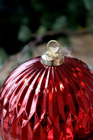 Lys julekugle m. mønster Chic Antique