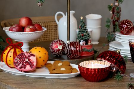 Lys julekugle m. mønster Chic Antique