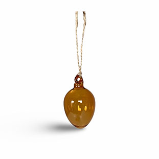 Glass egg 3,5 cm brent oransje Miljøgården