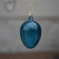 Glass egg 4,5 cm blå  Miljøgården