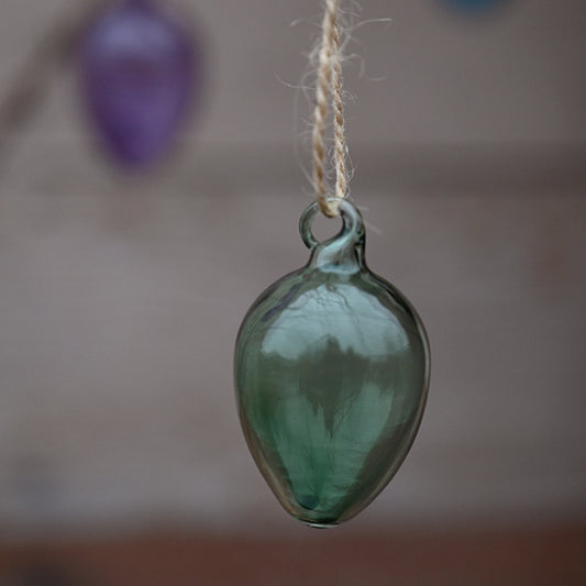 Glass egg 4,5 cm grønt Miljøgården