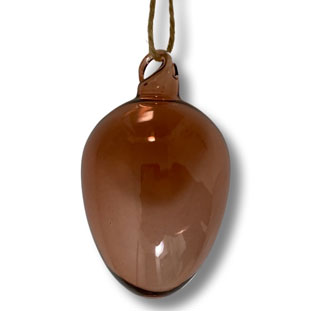 Glass egg 4,5 cm lys gammelrosa Miljøgården