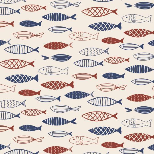 Serviett lunsj fiskestim Ib Laursen