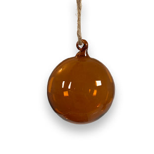 Glasskule brun oransje 4cm Miljøgården