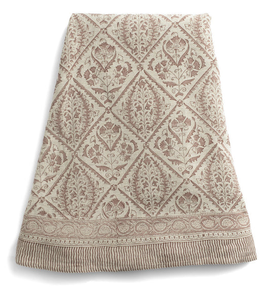 Duk lin rund Jaipur rosa 220cm Chamois