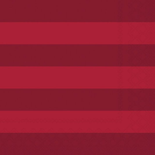 Serviett lunsj Block stripe dark red Ambiente