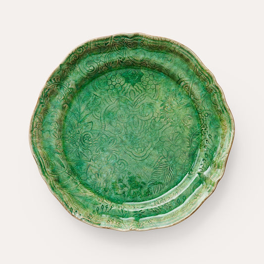 Middag NYHET tallerken Seaweed sjøgress mye mønster Sthål