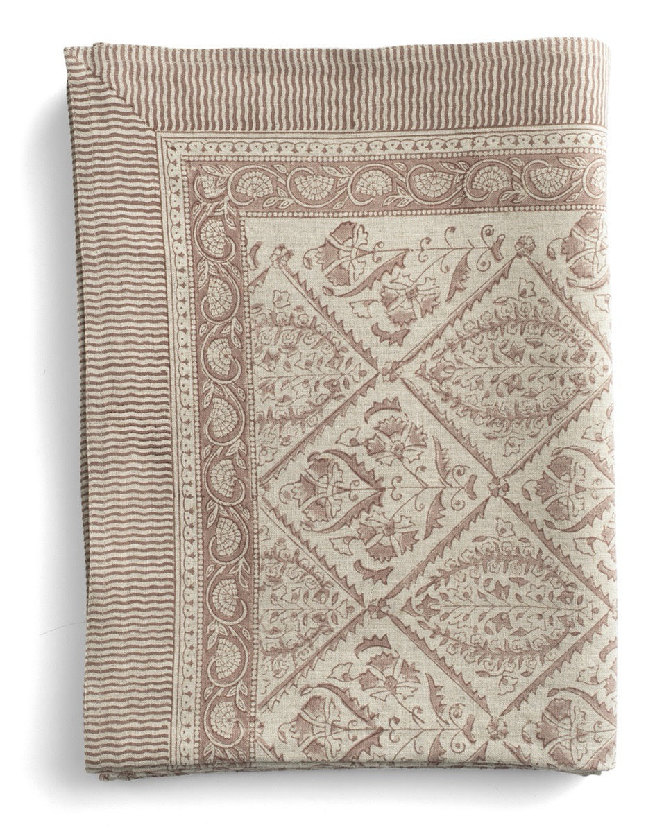 Duk lin Jaipur old rose 150x230 cm Chamois
